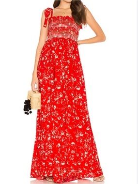 Free People Color my World Jumpsuit in Red